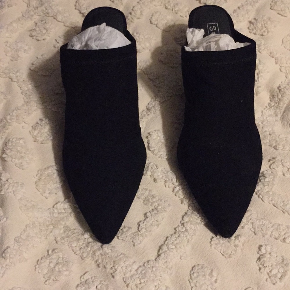 Sol sana brand  black suede perri mules